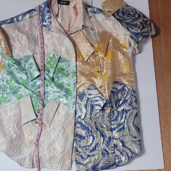 AKIRA Vibrant Patchwork Blazer - Picture 11 of 12